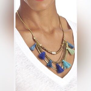NWOT Anthropologie Layered Tassel Adjustable Necklace